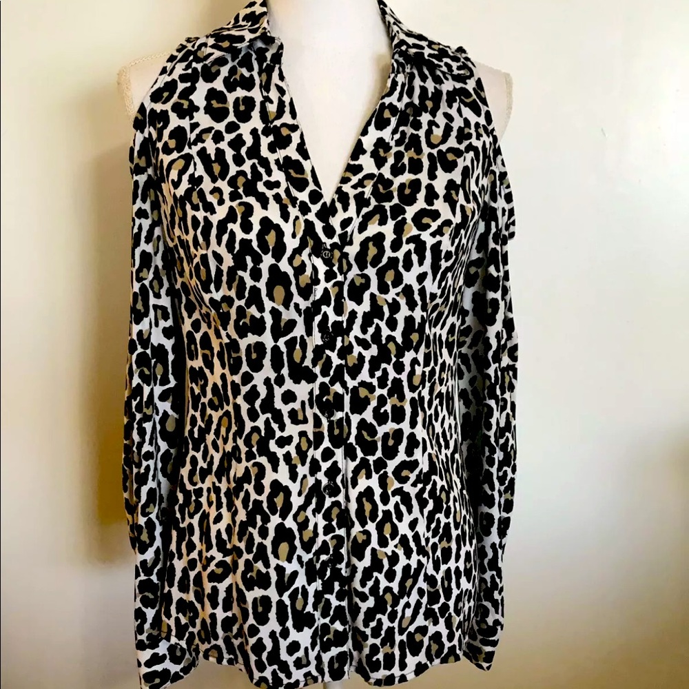 Cache Open Shoulder Top L - image 1